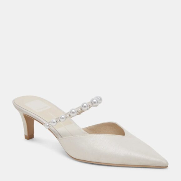 Dolce Vita Kanika Pearl Mid Heels Vanilla Pearls Wedding Bride Size 8 $150.00 - Picture 8 of 16